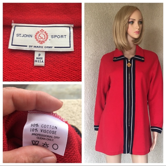 St. John sport red/blue jacket size P(2-4) - Picture 1 of 8